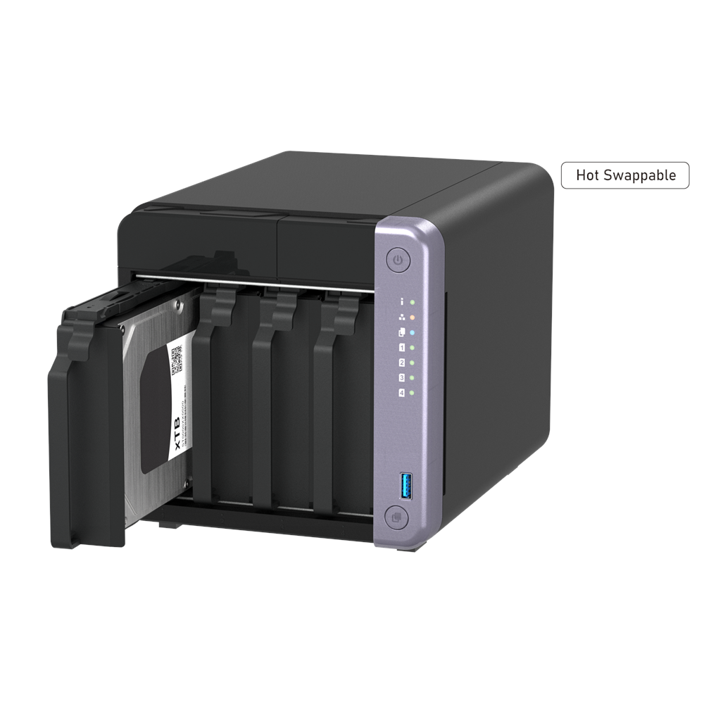 QNAP 4diskli Alpine AL524 QC-4GB RAM-10GbE SFP+ Nas Server TS-432X-4G