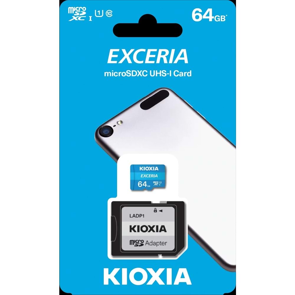 KIOXIA MicroSD 64GB EXCERIA LMEX1L064GG2 Class10 Hafıza Kartı