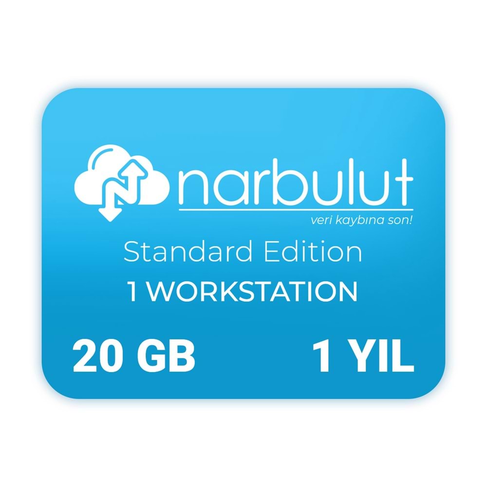 NARBULUT Backup Now Standart Edition 20GB Lisans 1yıl 5kullanıcı basic support is included. 