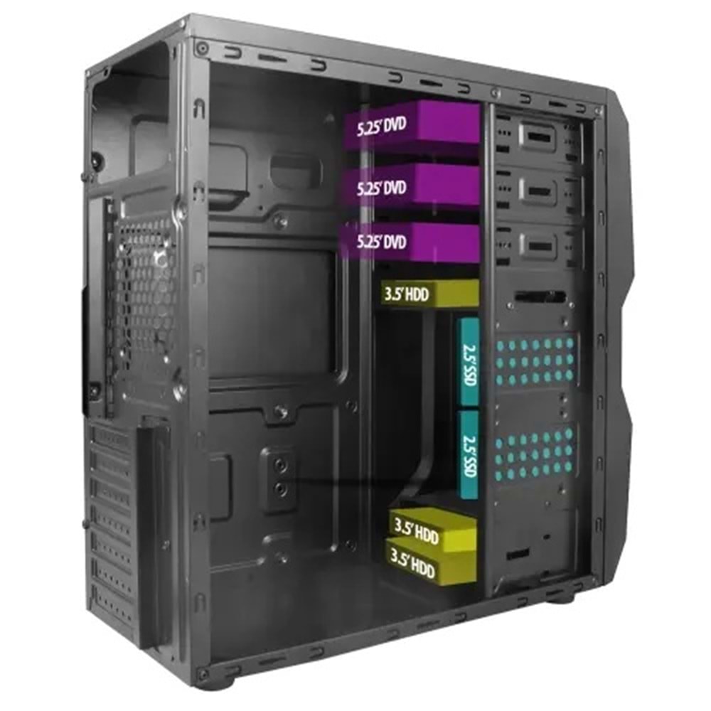 VENTO 400W PEAK TA-K62 Standart Mid-Tower PC Kasası