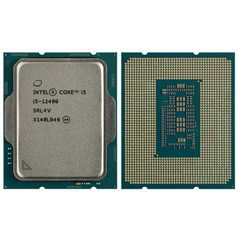 INTEL CORE i5 12400 18MB 6 Çekirdekli O/B UHD VGA 1700p Kutusuz+Fansız 