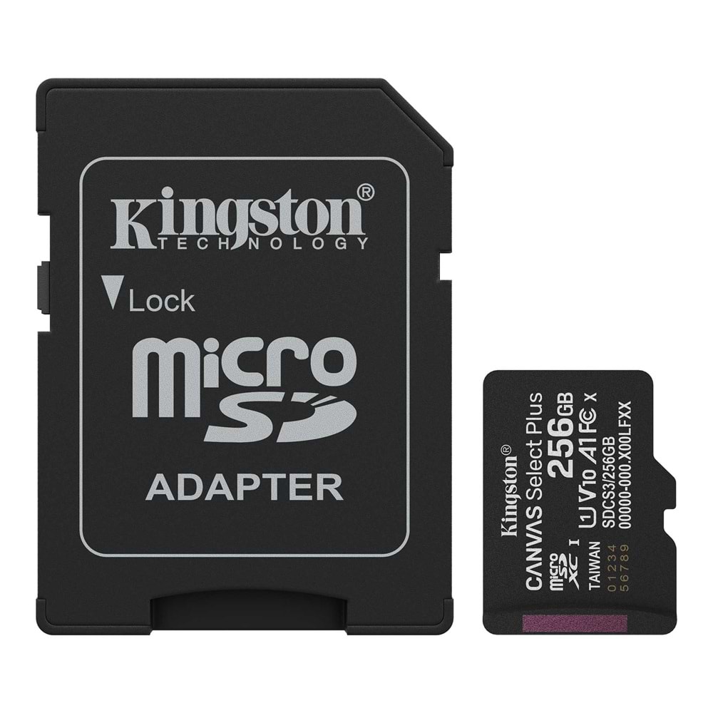 KINGSTON 256GB Micro SD Kart Canvas Select Plus SDCS3/256GB