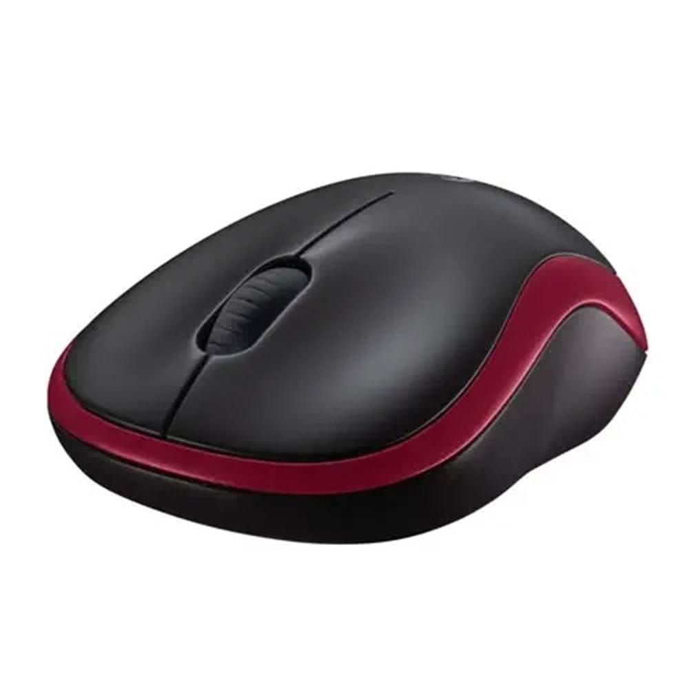LOGITECH M185 Kablosuz Siyah/Kırmızı Mouse (910-002237)