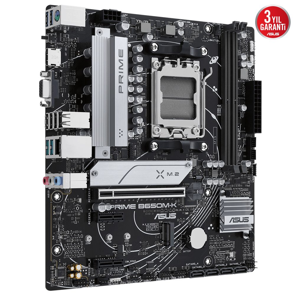ASUS PRIME B650M-K DDR5 HDMI DP PCIe 16X v4.0 AM5 mATX 
