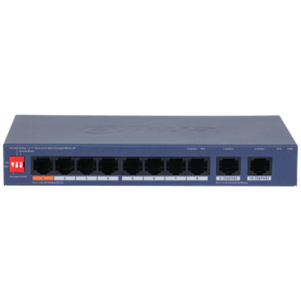 DAHUA 10port 60w 8port PoE GIGABIT Yönetilebilir Switch CS4010-8ET2GT-60-10