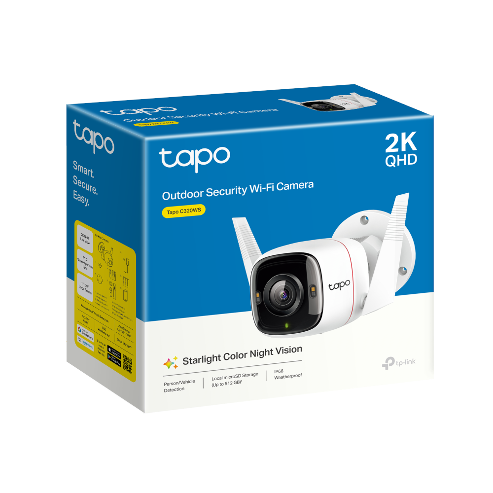 TP-LINK 2MP Bullet 3.3mm Kablosuz IP Kamera Tapo C320WS