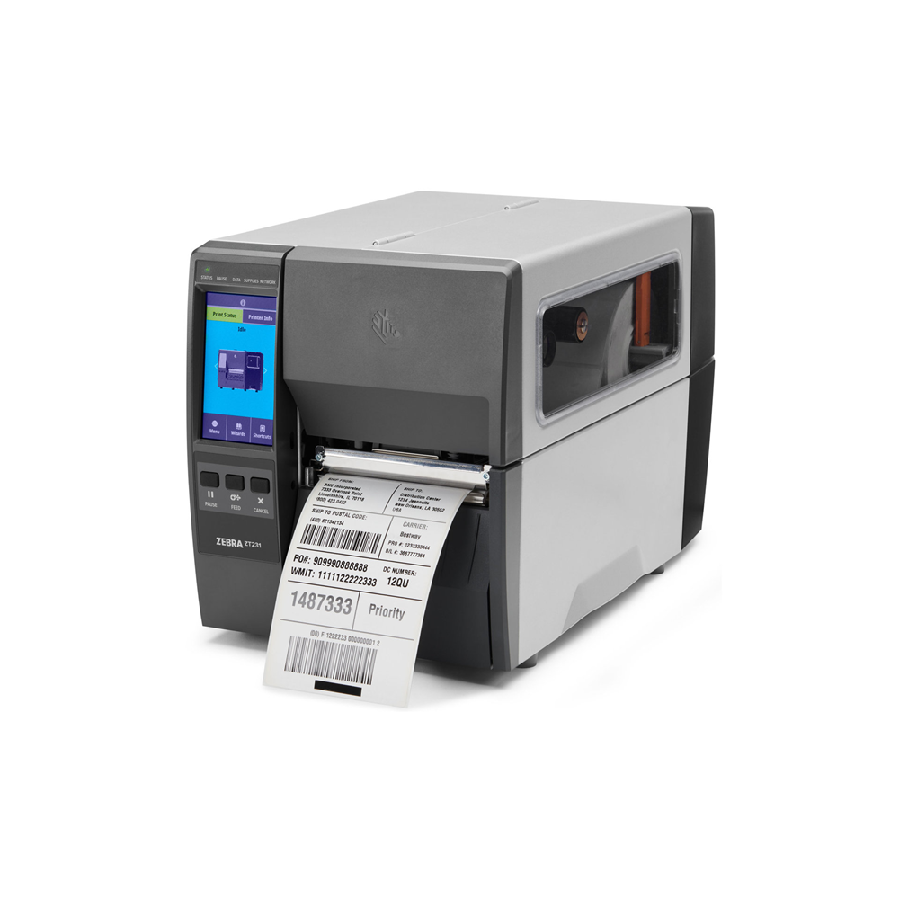 ZEBRA 203dpi ZT231T Termal Transfer USB,Ethernet Endüstriyel Barkod Yazıcı
