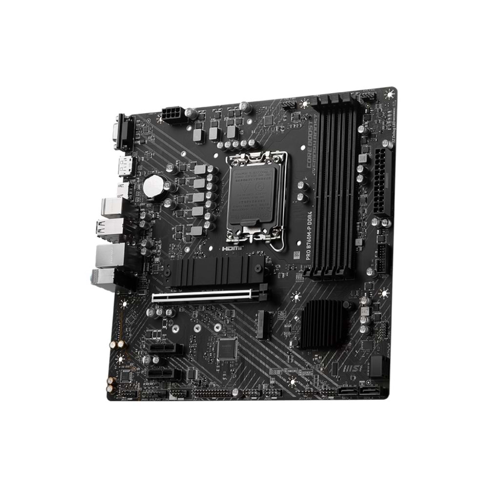 MSI PRO B760M-P DDR4 HDMI DP PCIe 16X v4.0 1700p mATX 