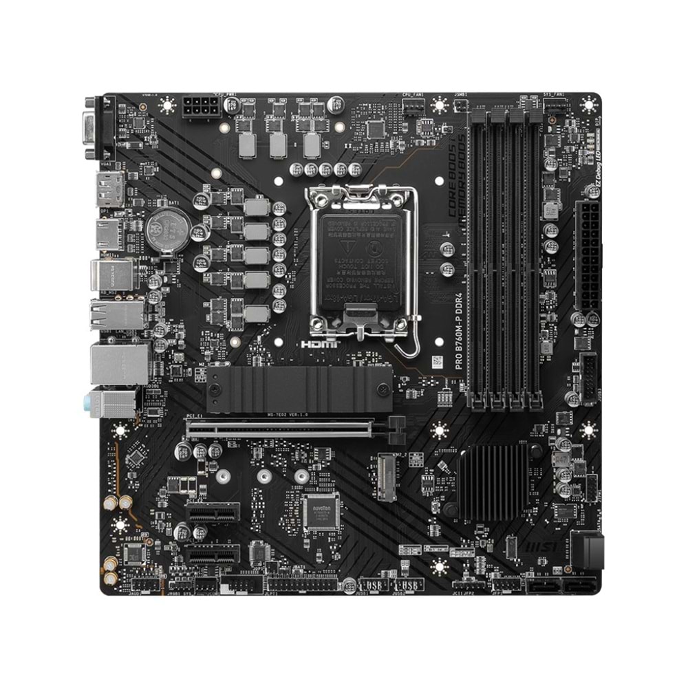 MSI PRO B760M-P DDR4 HDMI DP PCIe 16X v4.0 1700p mATX 