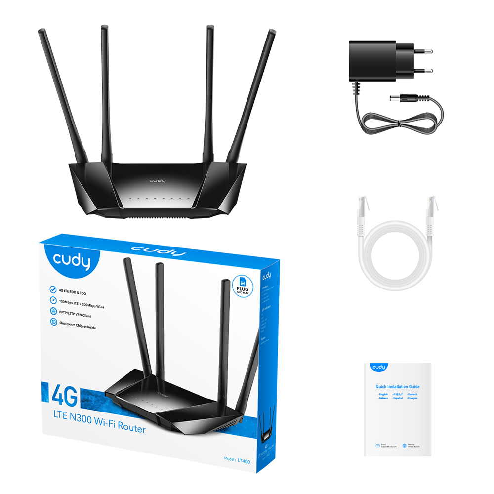 CUDY LT400_EU 300mbps N300 2.4ghz EV Ofis Tipi Router