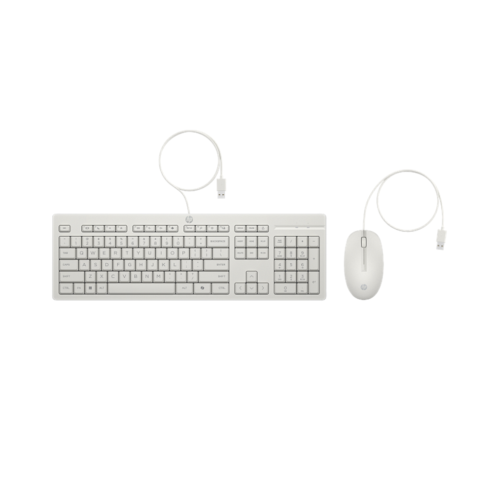 HP 225 Kablolu Q Trk Beyaz Klavye - Mouse Set (AW5S6AA)