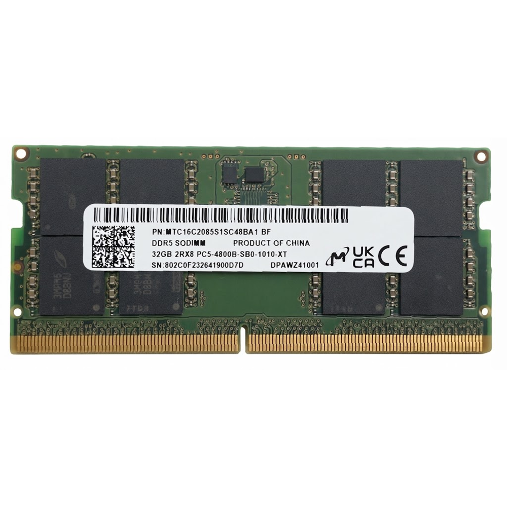 MICRON 32GB DDR5 4800MHZ CL40 NOTEBOOK RAM MTC16C2085S1SC48BA1