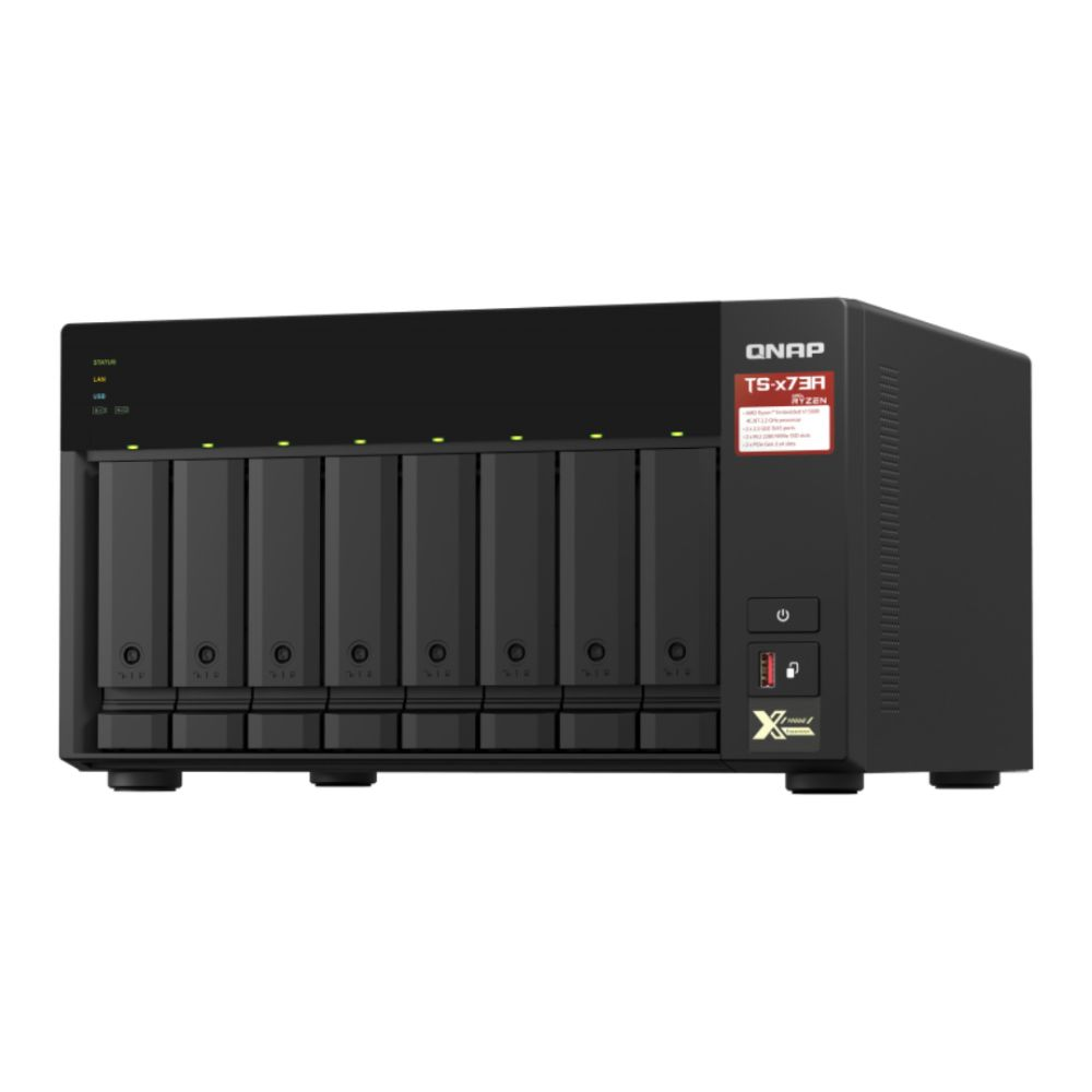 QNAP 8diskli Ryzen V1500B QC - 8GB RAM Gigabit Nas Server TS-873A-8GB Distribütör Garantili