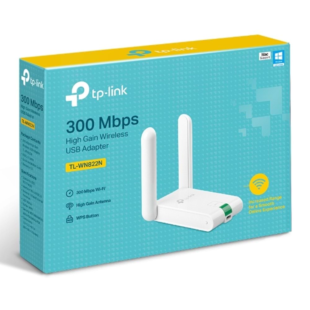 TP-LINK TL-WN822N 300mbps 2.4ghz USB Kablosuz Adaptör