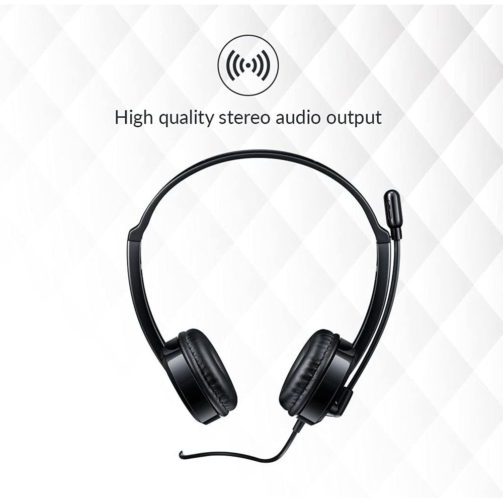 RAPOO H100 Kablolu Kulak Üstü Kulaklık - Mikrofonlu - 3.5mm - Siyah