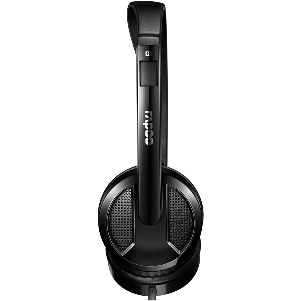 RAPOO H100 Kablolu Kulak Üstü Kulaklık - Mikrofonlu - 3.5mm - Siyah