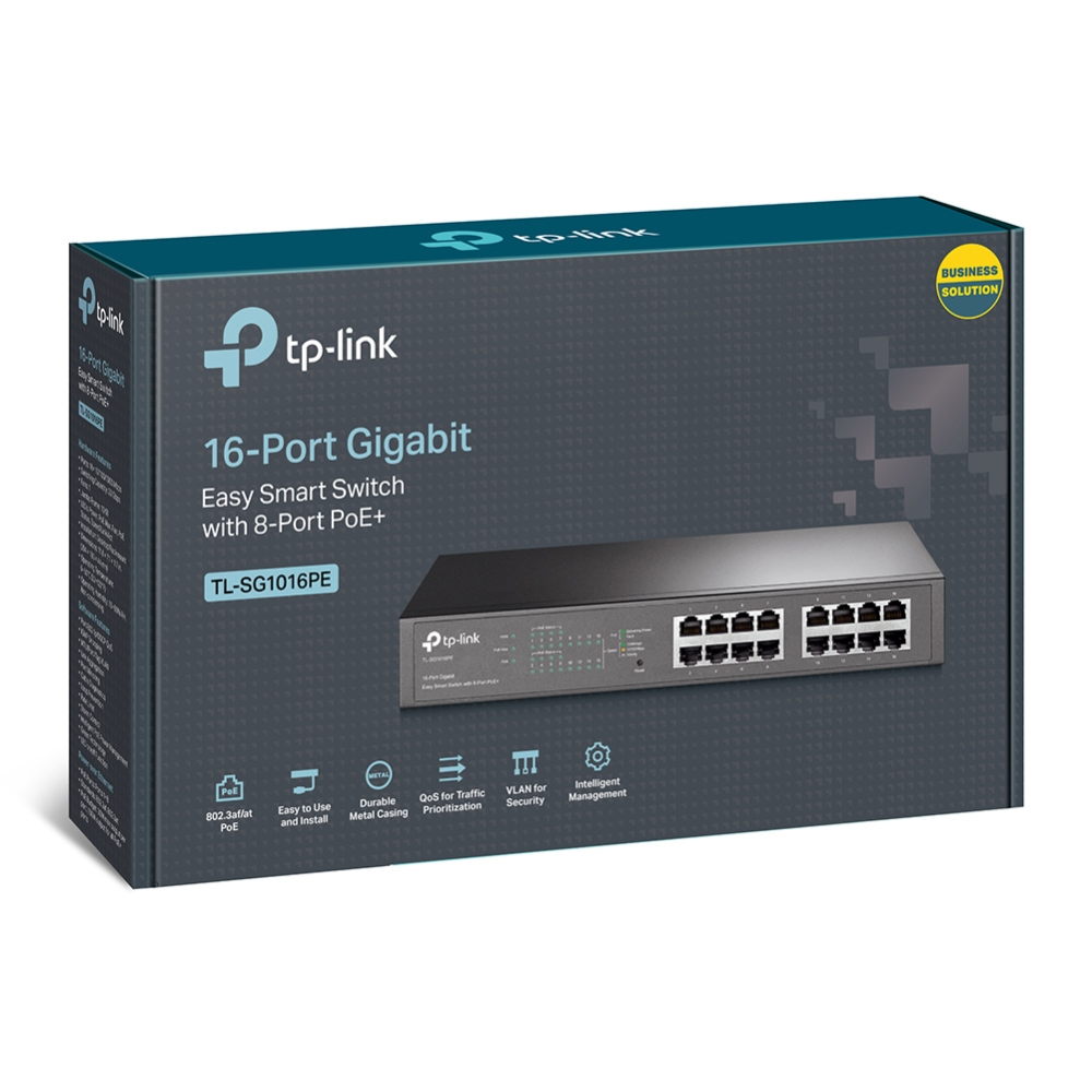 TP-LINK 8port Gigabit Yönetilebilir Switch TL-SG1016PE