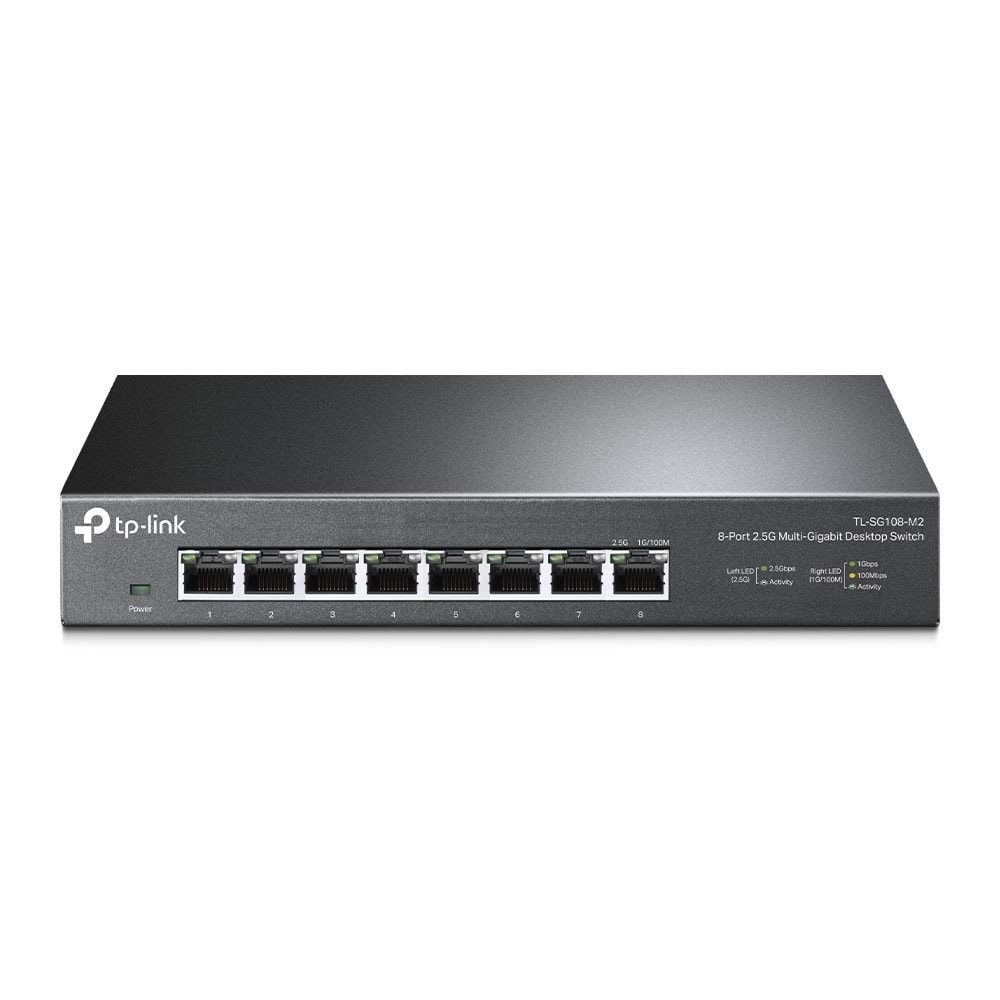 TP-LINK 8port 2.5GbE Yönetilemez Switch TL-SG108-M2