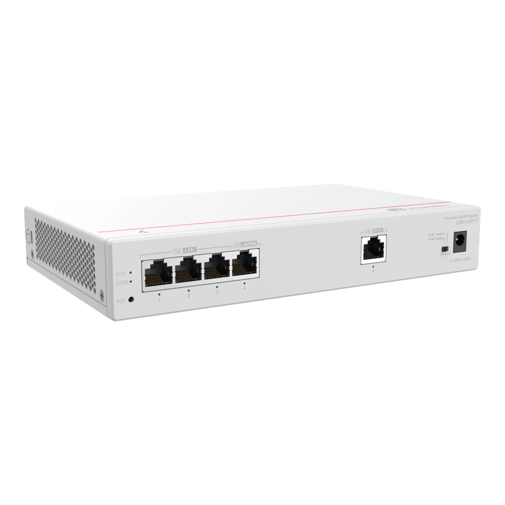 HUAWEI S380-L4P1T 1x GE WAN 4x GE PoE LAN 50W Multi-Service Gateway