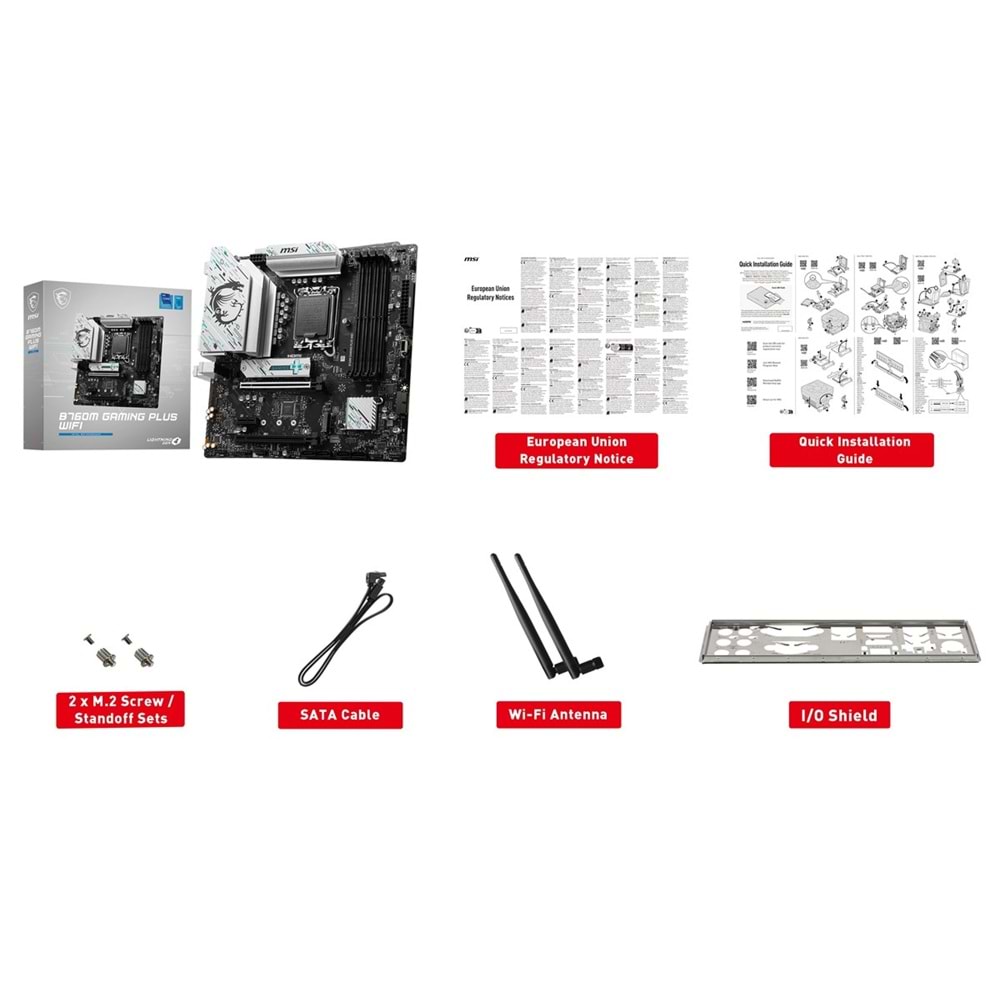 MSI B760M GAMING PLUS WIFI DDR5 HDMI-DP PCIE 4.0 1700p mATX