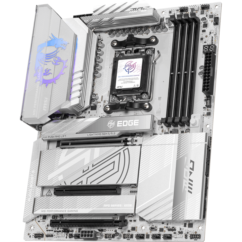 MSI MPG X870E EDGE TI WIFI7 DDR5 HDMI-DP TYPEC PCIE 5.0 AM5 ATX BEYAZ