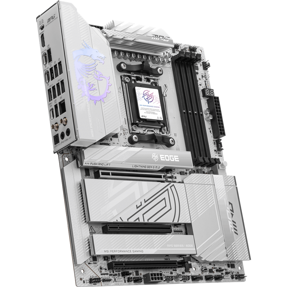 MSI MPG X870E EDGE TI WIFI7 DDR5 HDMI-DP TYPEC PCIE 5.0 AM5 ATX BEYAZ