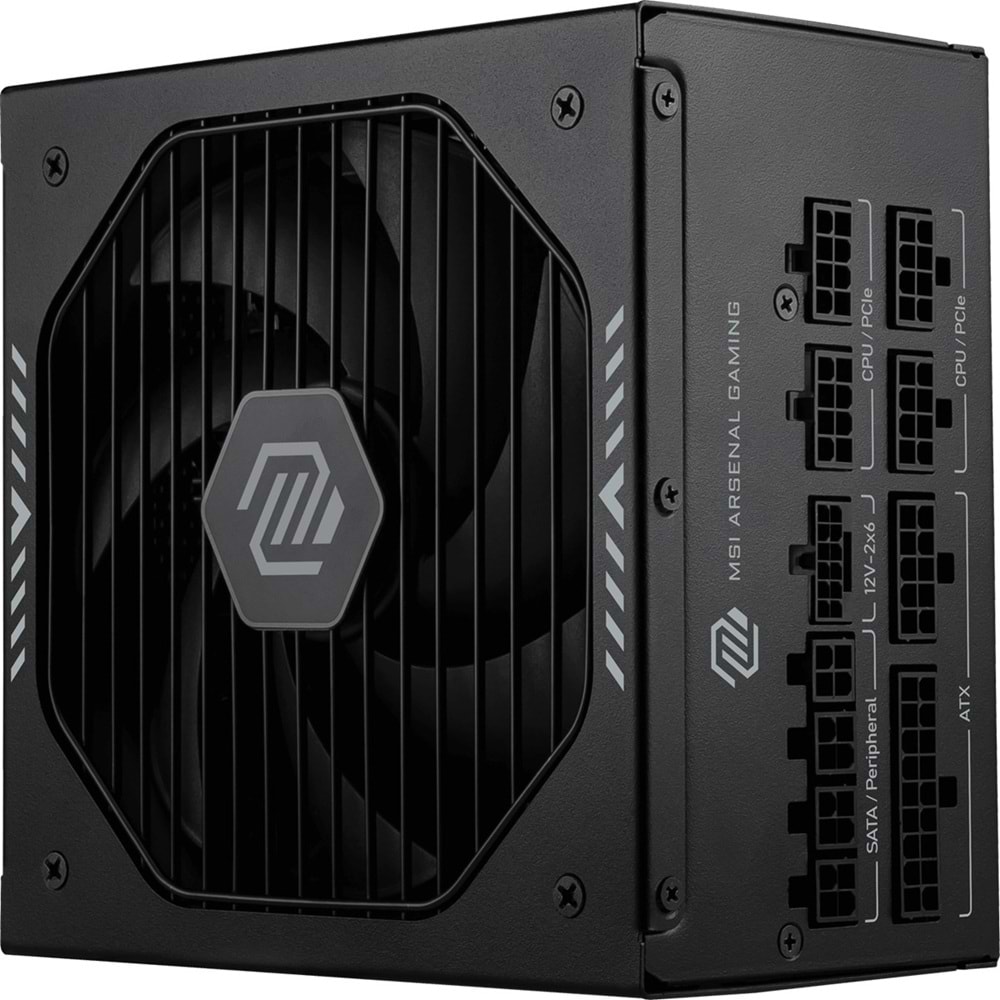 MSI 850W 80+ GOLD MAG A850GLS PCIE5 ATX 3.1 PCIe 5.1 12V-2x6 Tam Modüler Power Supply