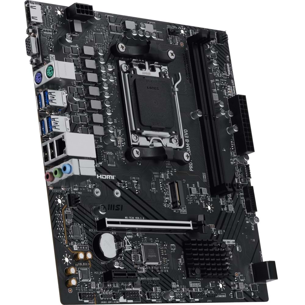 MSI PRO A620AM-B EVO DDR5 HDMI PCIE 4.0 AM5 mATX
