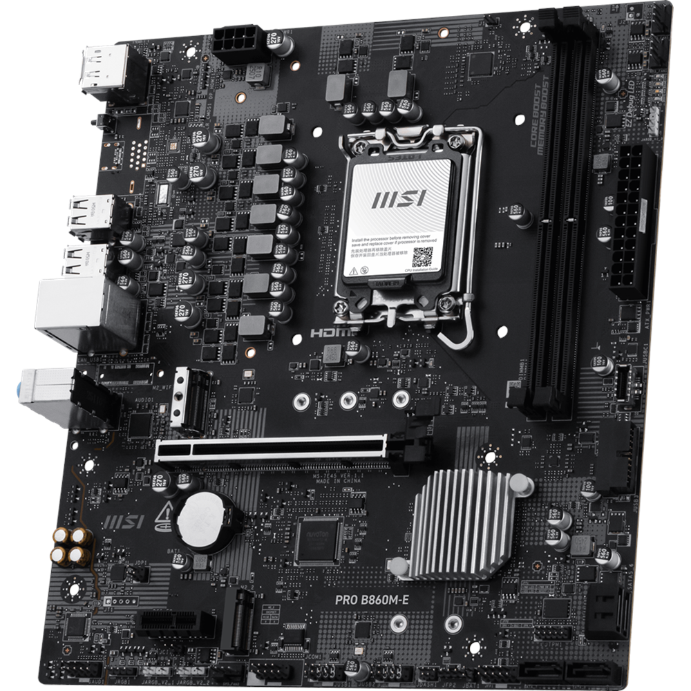 MSI PRO B860M-E DDR5 HDMI-DP PCIE 5.0 1851p mATX
