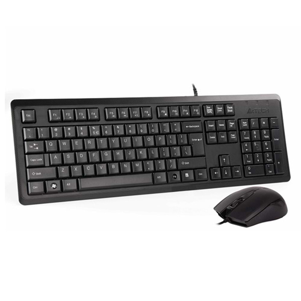 A4TECH KR-9276 Kablolu USB Q Trk Siyah Klavye - Mouse Set