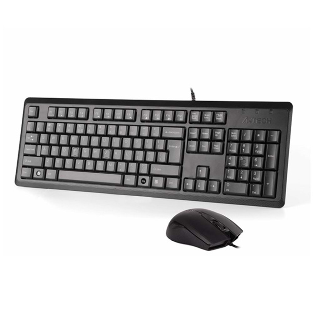 A4TECH KR-9276 Kablolu USB Q Trk Siyah Klavye - Mouse Set