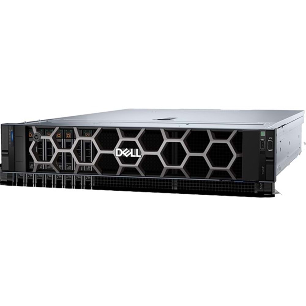 DELL POWEREDGE R570 FLEXI1 XEON 6511P 128GB DDR5 RDIMM-2x480GB SSD-2x800w 2U Rack Sunucu (16x2.5