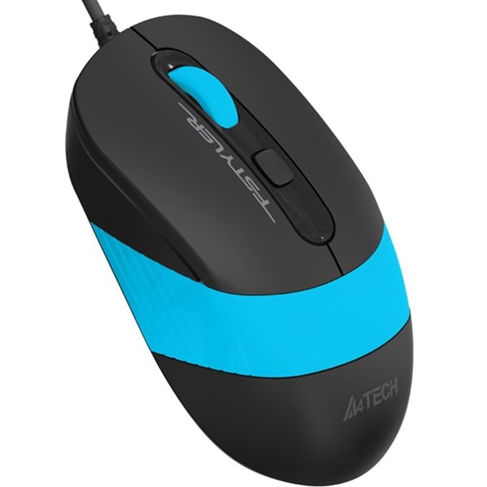 A4TECH FM10 Kablolu USB 1600dpi Siyah/Mavi Mouse