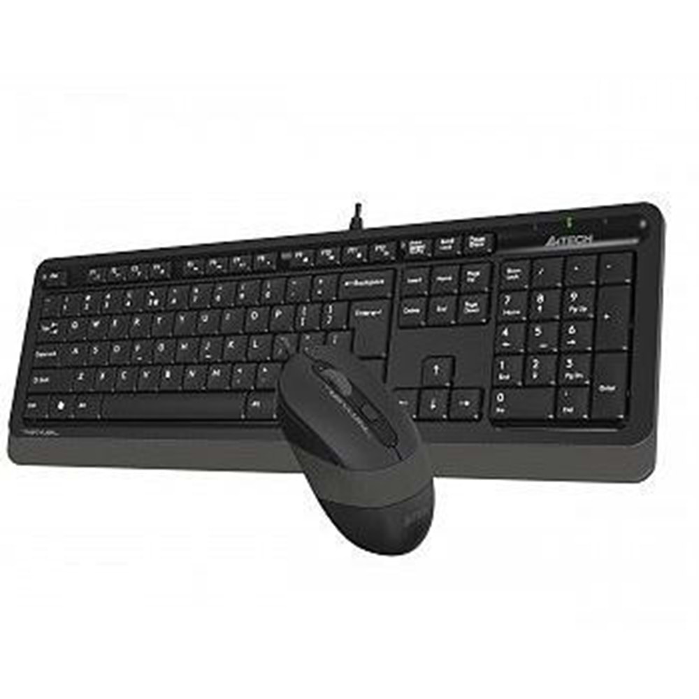 A4TECH F1010 Kablolu USB Q Trk Siyah/Gri Klavye - Mouse Set