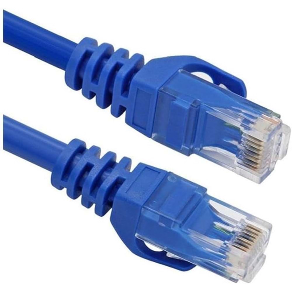 ODS 1metre CAT6 Utp LSZH Saf Bakır Mavi Patch Kablo (10'lu Paket)