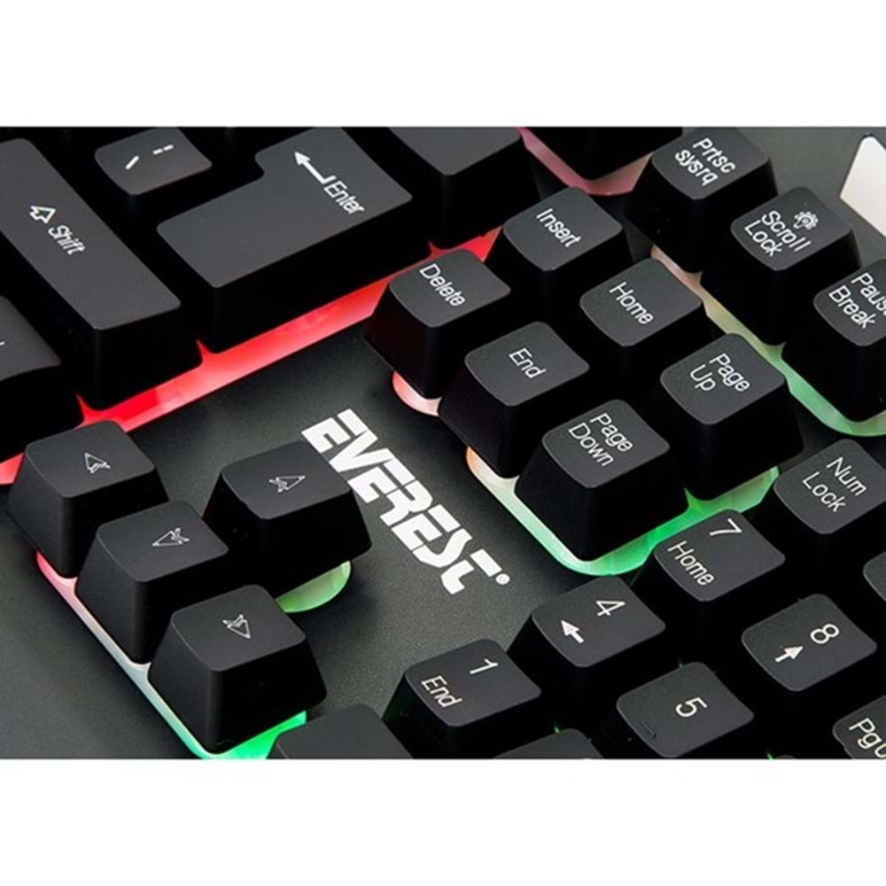 EVEREST KMX-99 Kablolu USB Q Trk Siyah Gaming Klavye - Mouse Set