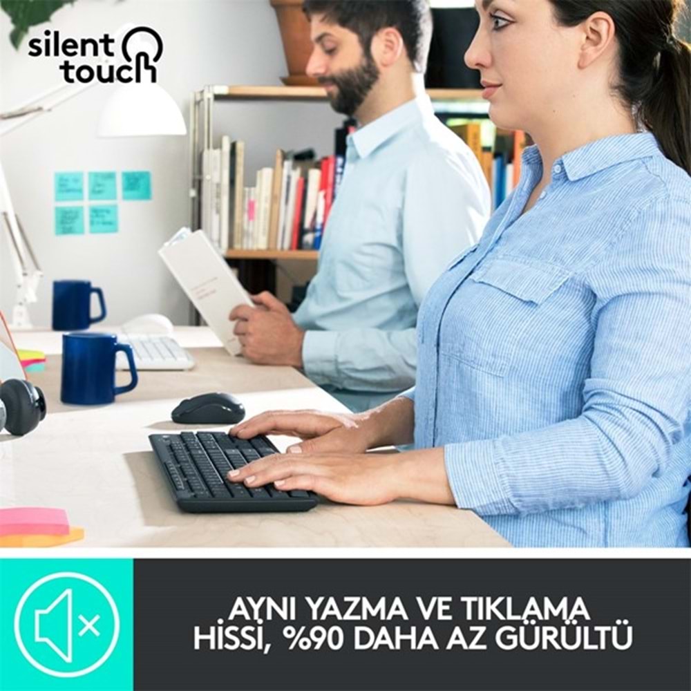 LOGITECH MK295 Kablosuz Q Trk Siyah Klavye - Mouse Set (920-009804)