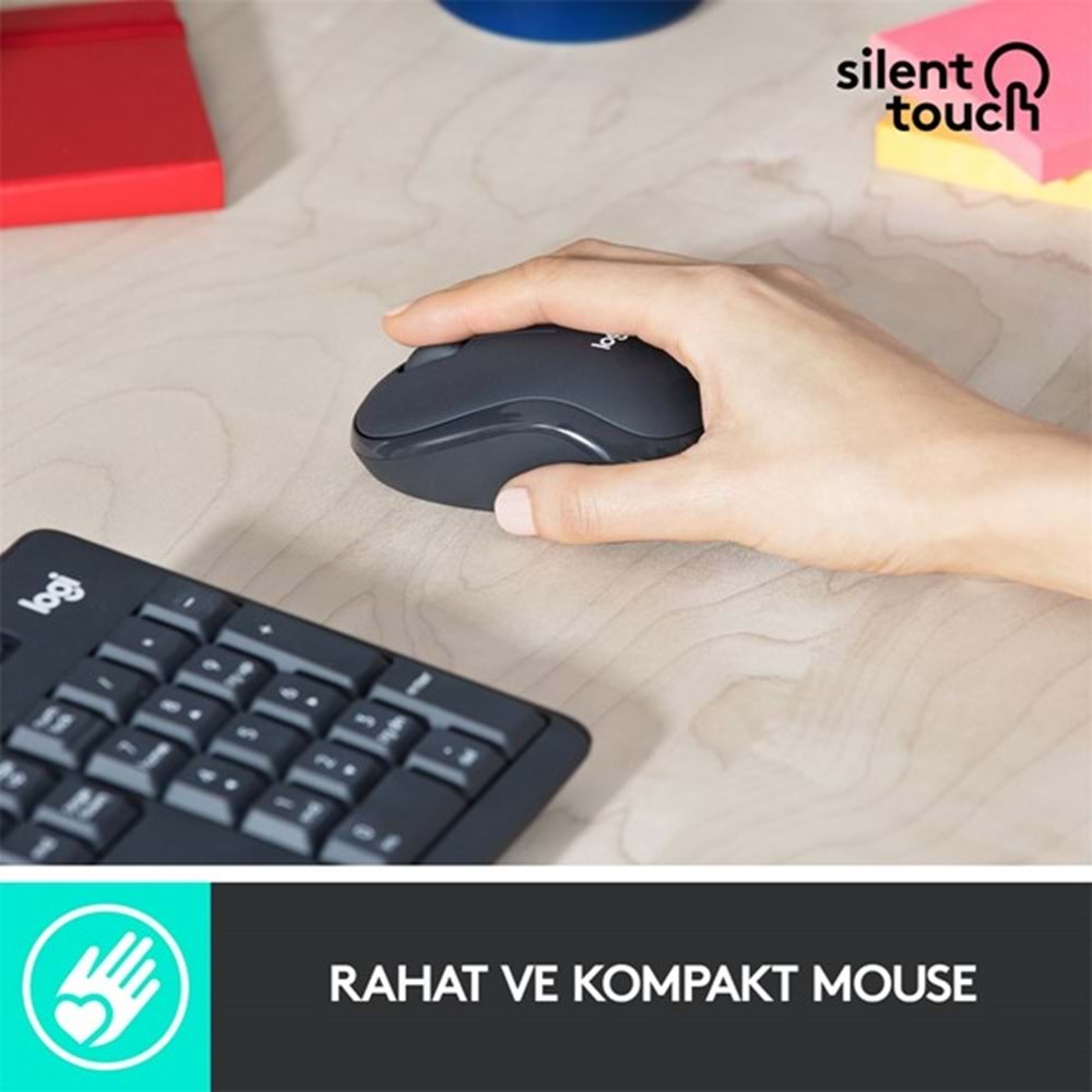 LOGITECH MK295 Kablosuz Q Trk Siyah Klavye - Mouse Set (920-009804)