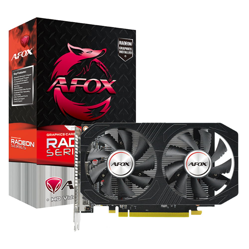 AFOX 4GB AFRX550-4096D5H2-V4 RX550 GDDR5 128bit HDMI DVI-DP PCIE 3.0