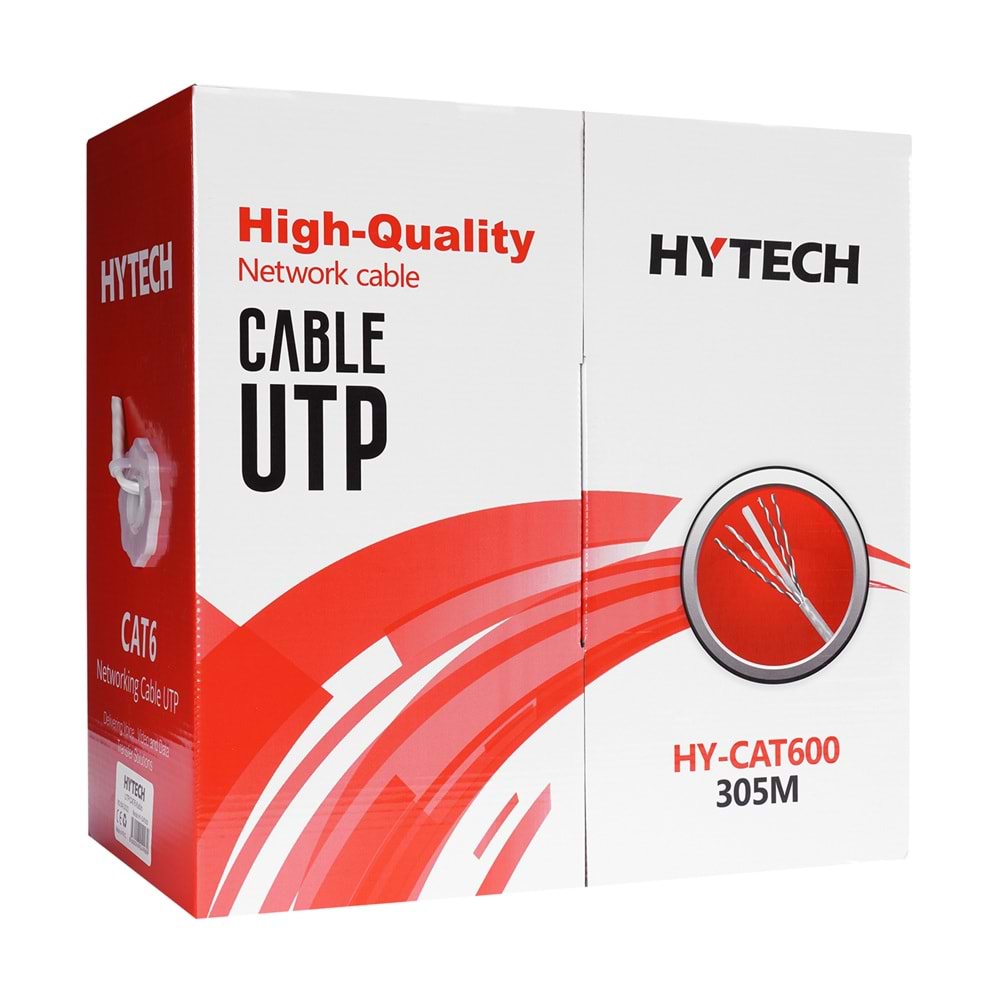 Hytech 305metre CAT6 Utp 25AWG Gri Kablo HY-CAT600