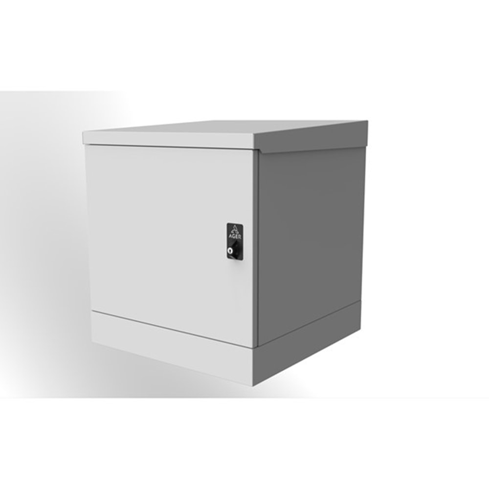 AGER 9U 600x600mm IP66 Dış Ortam Duvar Tipi Kabinet AG-OB09U6060B2-D-A-M1 Basic