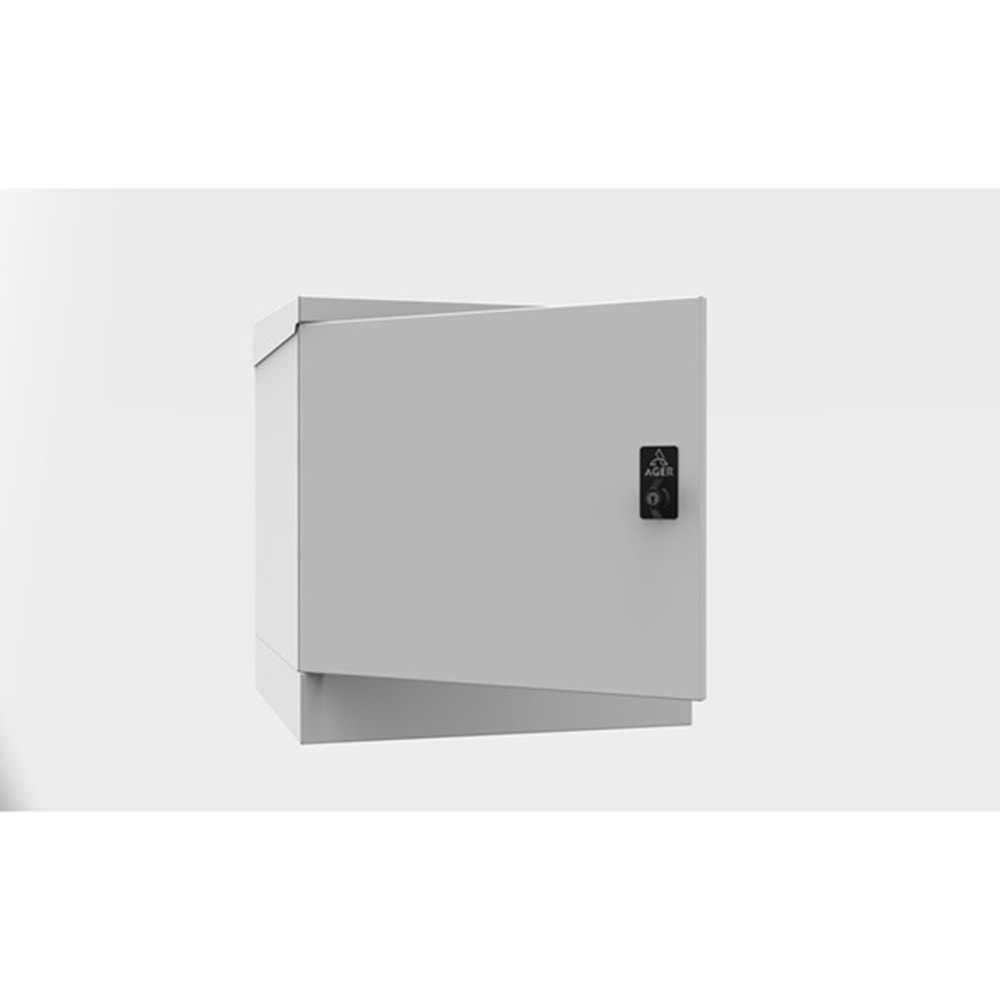 AGER 9U 600x600mm IP66 Dış Ortam Duvar Tipi Kabinet AG-OB09U6060B2-D-A-M1 Basic