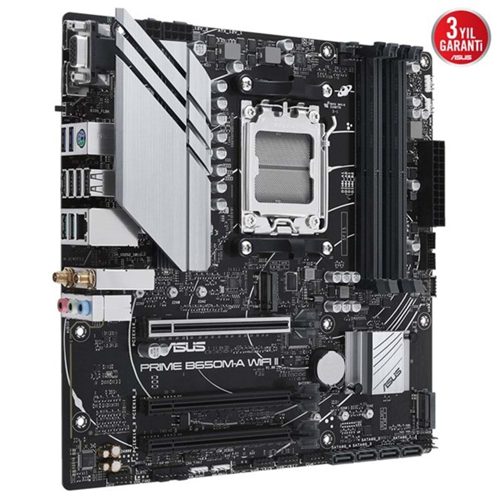 ASUS PRIME B650M-A WIFI II DDR5 HDMI DP PCIe 16X v4.0 AM5 mATX