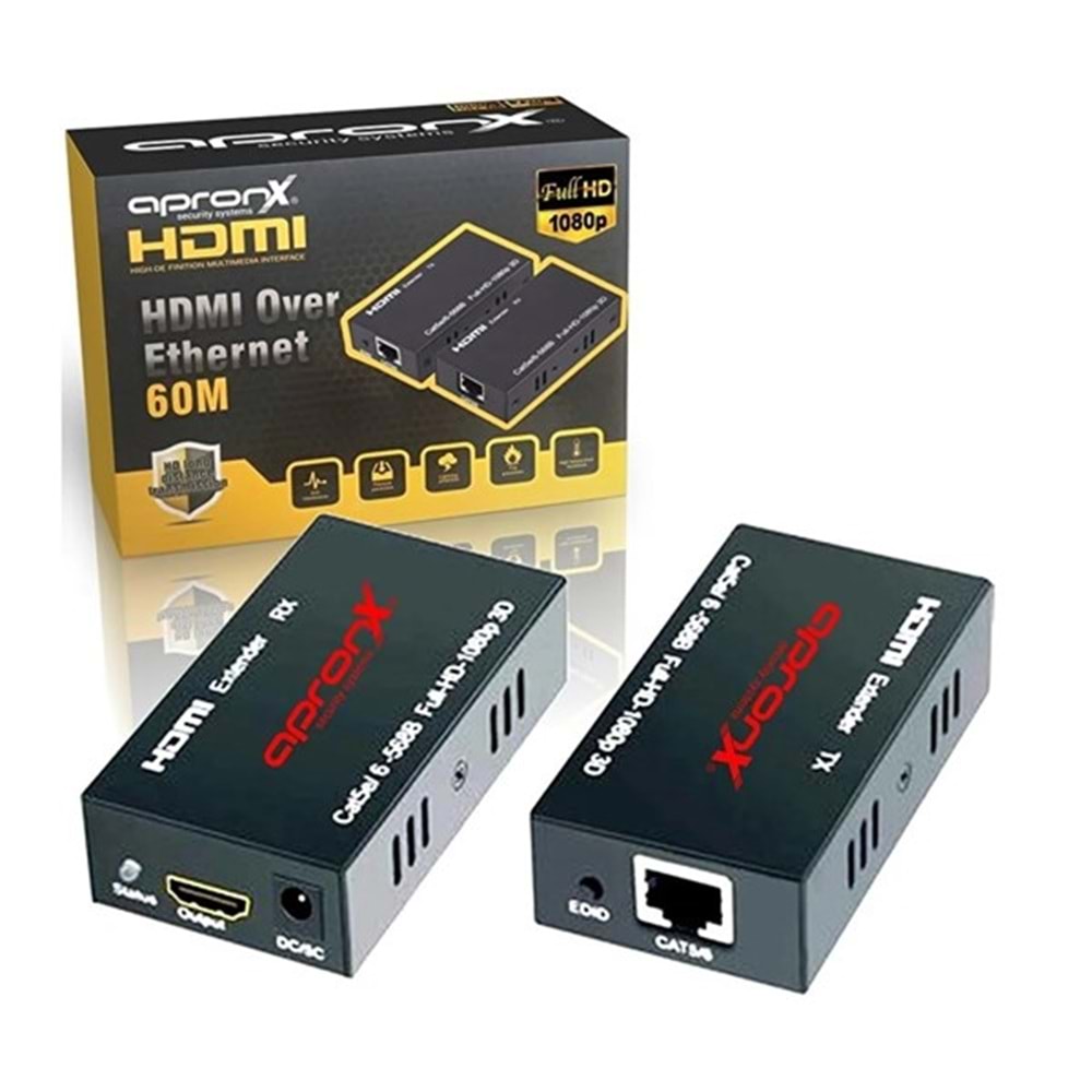 APRONX APX-60m HDMI-CAT6 60metre HDMI Extender