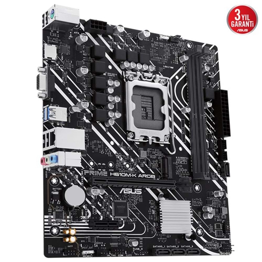 ASUS PRIME H610M-K ARGB DDR5 HDMI DP PCIe 16X v4.0 1700p mATX