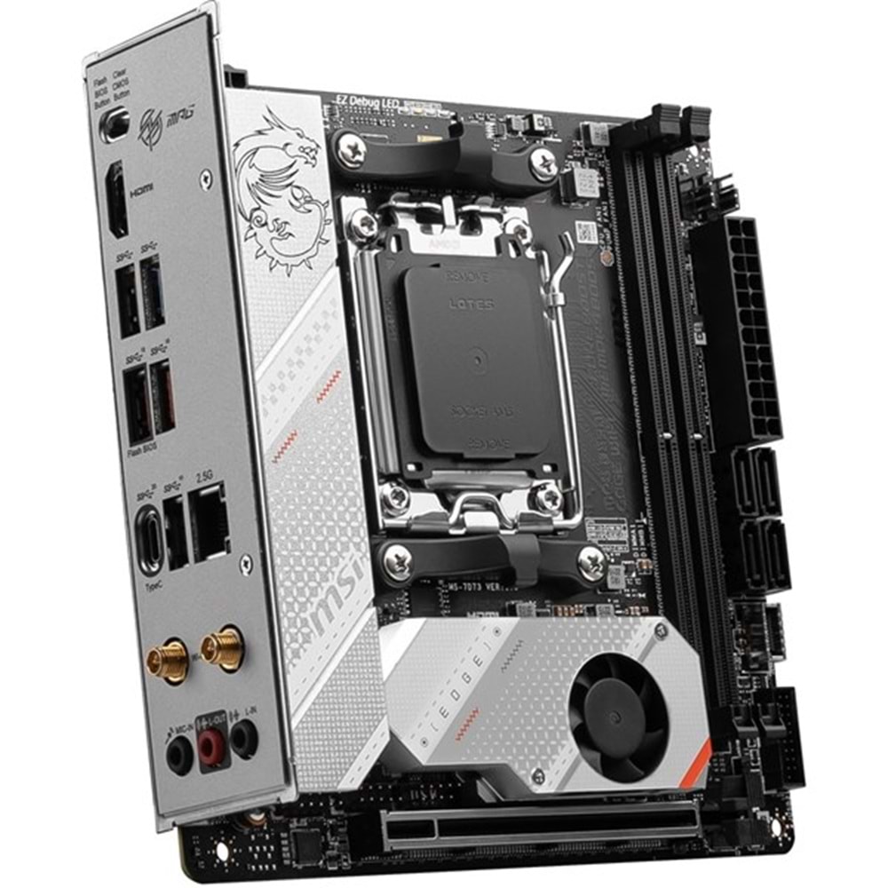 MSI MPG B650I EDGE WIFI-6E DDR5 HDMI DP PCIE 4.0 AM5 mITX
