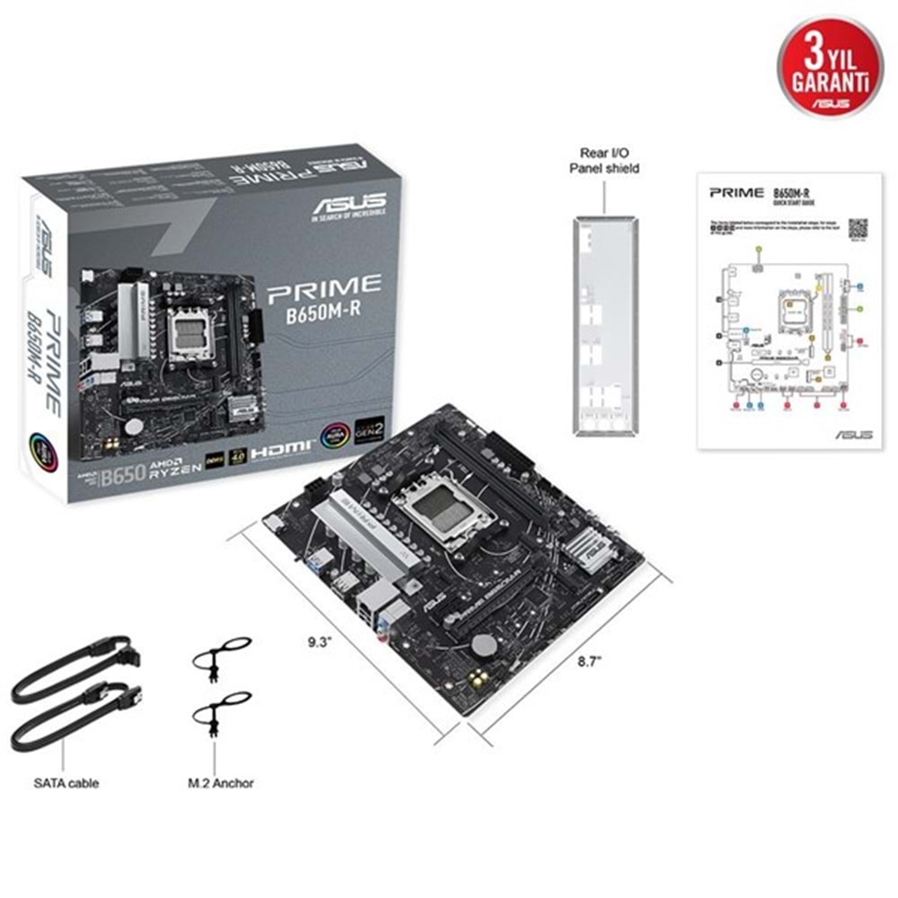 ASUS PRIME B650M-R DDR5 HDMI PCIE 4.0 AM5 mATX