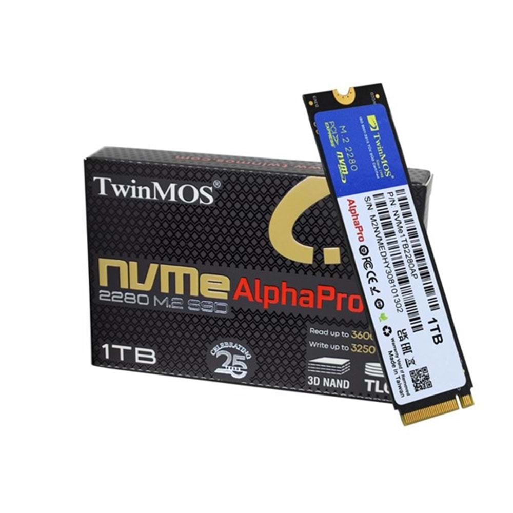 TWINMOS 1TB NV1TBG42280 7500- 6800MB/s M2 NVME GEN4 Disk