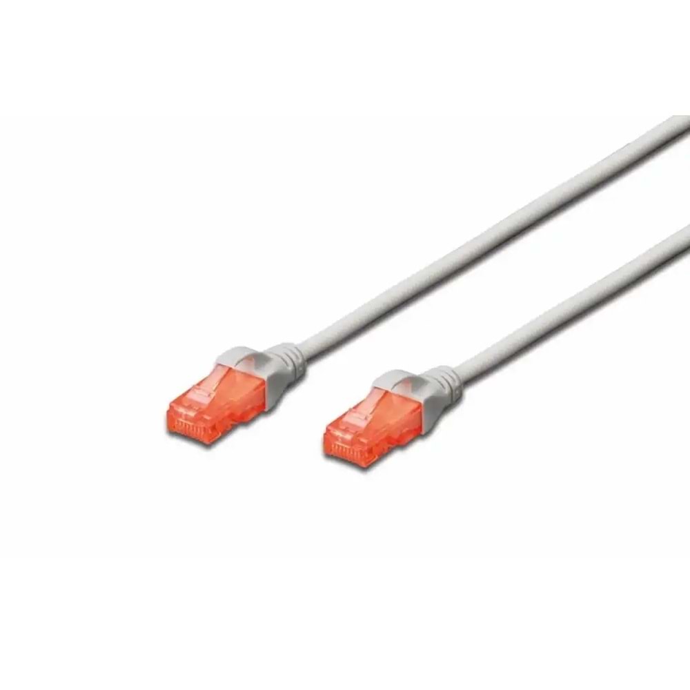 DIGITUS 0.5metre CAT6 Utp DK-1617-005 Gri Patch Kablo (10'lu Paket)