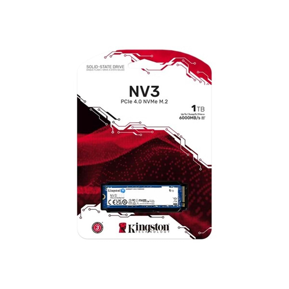 KINGSTON 1TB NV3 SNV3S/1000G 6000- 4000MB/s M2 NVME GEN4 Disk